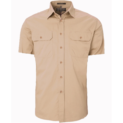 WORKWEAR, SAFETY & CORPORATE CLOTHING SPECIALISTS Men's Pilbara Shirt - Open Front - Short Sleeve