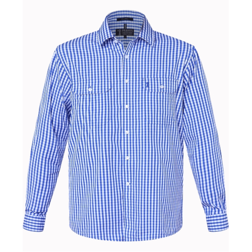 WORKWEAR, SAFETY & CORPORATE CLOTHING SPECIALISTS Pilbara Men's Check Long Sleeve Shirt