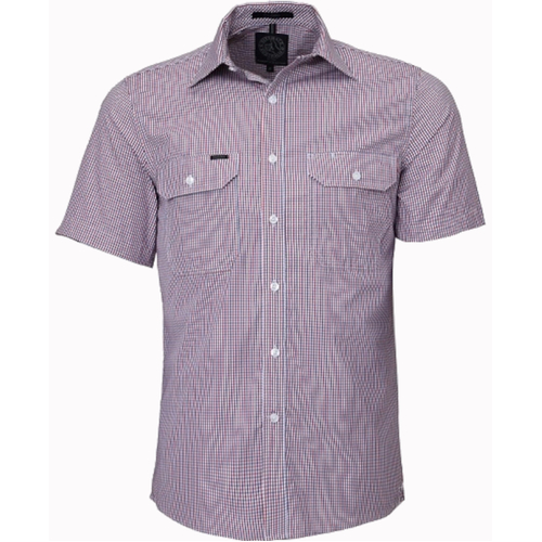 WORKWEAR, SAFETY & CORPORATE CLOTHING SPECIALISTS - Men's Front Flap Dual Pocket, Classic Fit, Short Sleeve Shirt