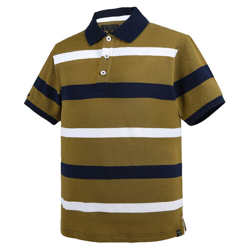 WORKWEAR, SAFETY & CORPORATE CLOTHING SPECIALISTS - Pilbara Mens Y/D Striped Polo