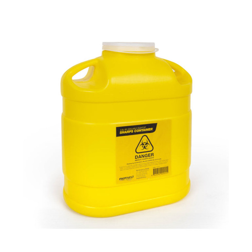 WORKWEAR, SAFETY & CORPORATE CLOTHING SPECIALISTS Sharps Container, Plastic, 5L, Yellow