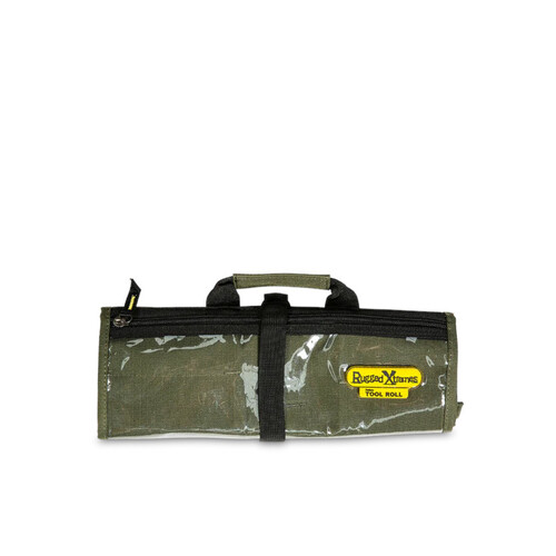 WORKWEAR, SAFETY & CORPORATE CLOTHING SPECIALISTS DELUXE CANVAS TOOL ROLL - 710 x 370mm - GREEN/BLACK