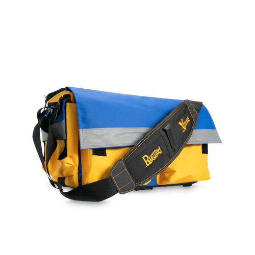 WORKWEAR, SAFETY & CORPORATE CLOTHING SPECIALISTS - B512 WORKMATE TOOL BAG • 500 x 200 x 300mm • YEL/BLU • PCC • 27L Internal + Pockets • 2.8kg