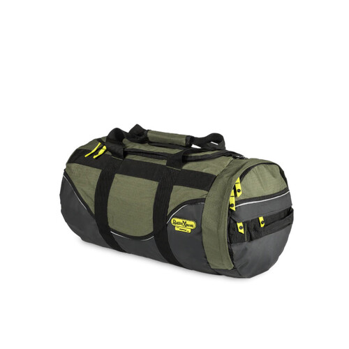 WORKWEAR, SAFETY & CORPORATE CLOTHING SPECIALISTS INDUSTRIAL DUFFLE BAGS - SMALL CANVAS - 600 x 330mm - 51Ltr - GREEN/BLACK - PCC - 51L - 1.4kg
