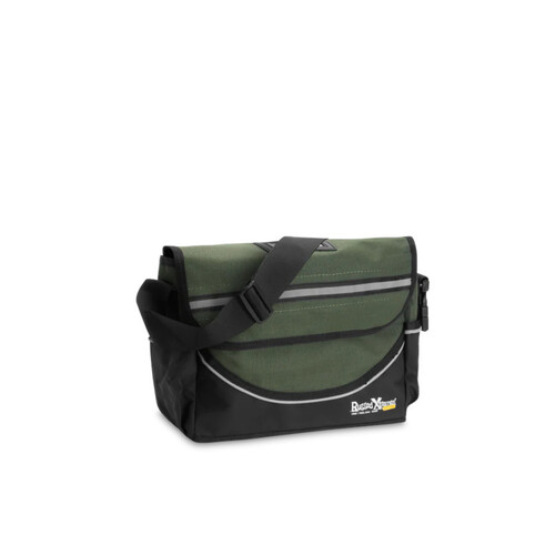 WORKWEAR, SAFETY & CORPORATE CLOTHING SPECIALISTS - SHOULDER TOOL BAG + COMPACT TOOL ROLL - SMALL CANVAS - 340 x 270 x 120mm - 11Ltr - GREEN/BLACK  - 11L - 1kg