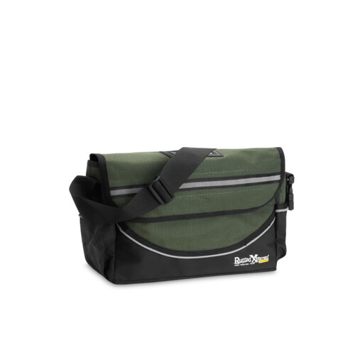 WORKWEAR, SAFETY & CORPORATE CLOTHING SPECIALISTS SHOULDER TOOL BAG + COMPACT TOOL ROLL - MEDIUM CANVAS - 450 x 270 x 120mm - 14Ltr - GREEN/BLACK - 14L - 1.1kg