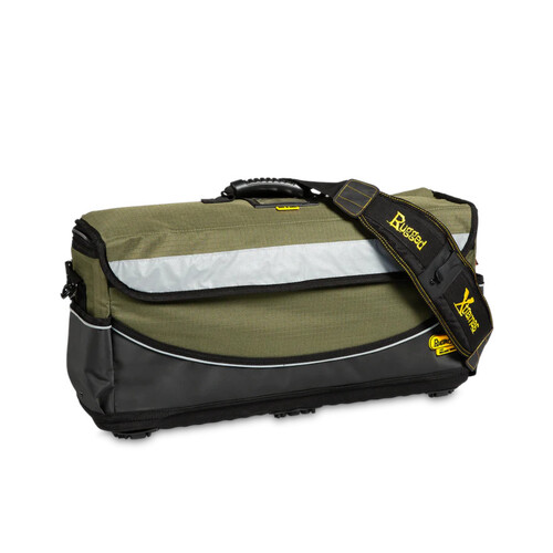 WORKWEAR, SAFETY & CORPORATE CLOTHING SPECIALISTS - DELUXE CANVAS TOOL BAGS / HARD MOULDED EVA BASE - LGE - 600 x 270 x 140mm - GRN/BLK - PCC - 26L - 2.85kg 2018 Update AVAILABLE OCTOBER 18