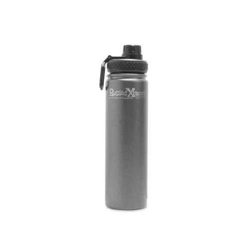 WORKWEAR, SAFETY & CORPORATE CLOTHING SPECIALISTS - STAINLESS STEEL VACUUM INSULATED THERMAL BOTTLE • 710ml • GREY