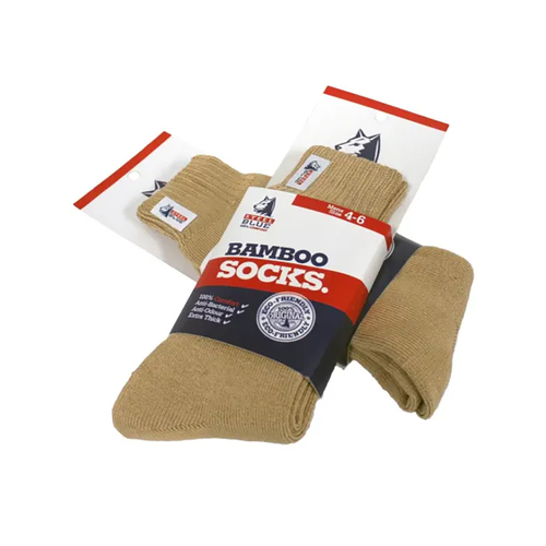 WORKWEAR, SAFETY & CORPORATE CLOTHING SPECIALISTS SAND BAMBOO SOCKS SIZE 4-6