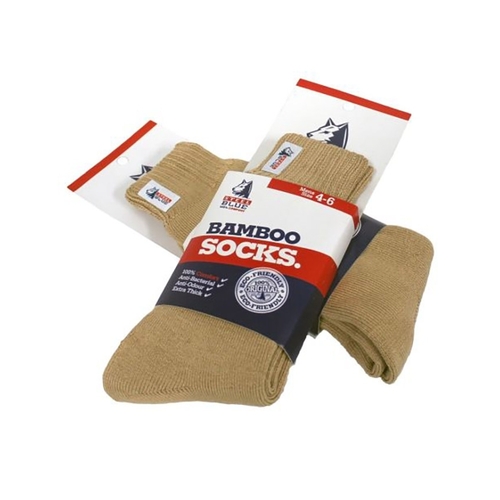 WORKWEAR, SAFETY & CORPORATE CLOTHING SPECIALISTS Bamboo Socks-Sand-6-10