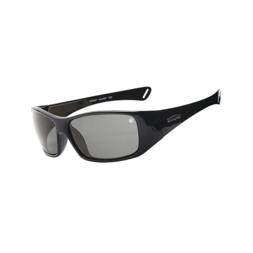 WORKWEAR, SAFETY & CORPORATE CLOTHING SPECIALISTS Street Walker Crystal Black Frame AF/AS Smoke Lens