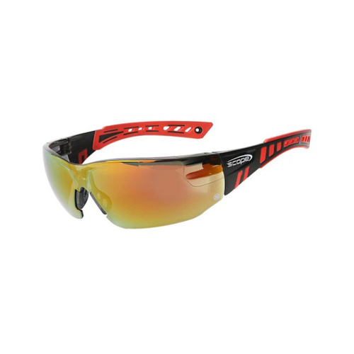 WORKWEAR, SAFETY & CORPORATE CLOTHING SPECIALISTS - Speed Red/Black Frame Red Mirror Lens (MOQ 10)