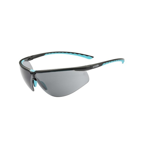 WORKWEAR, SAFETY & CORPORATE CLOTHING SPECIALISTS - Air Flex Black/Blue Frame Smoke AF/AS Lens (MOQ 10)