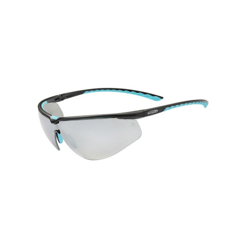 WORKWEAR, SAFETY & CORPORATE CLOTHING SPECIALISTS Air Flex Black/Blue Frame Silver Mirror AS Lens (MOQ 10)