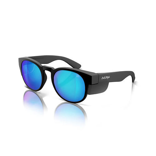 WORKWEAR, SAFETY & CORPORATE CLOTHING SPECIALISTS - Cruisers Matte Black Frame/Mirror Blue Polarised