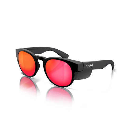 WORKWEAR, SAFETY & CORPORATE CLOTHING SPECIALISTS Cruisers Matte Black Frame/Mirror Red Polarised