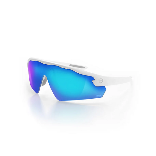 WORKWEAR, SAFETY & CORPORATE CLOTHING SPECIALISTS Phantoms Matte White Frame Blue Reflector Lens