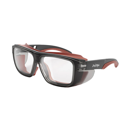 WORKWEAR, SAFETY & CORPORATE CLOTHING SPECIALISTS Converts Matte Graphite/Red Frame Clear Lens