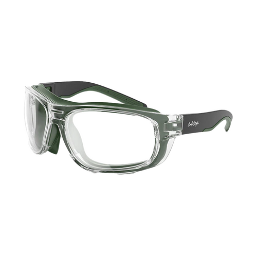 WORKWEAR, SAFETY & CORPORATE CLOTHING SPECIALISTS Switches Clear/Green Frame Clear Lens