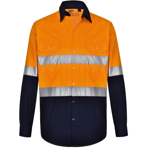 WORKWEAR, SAFETY & CORPORATE CLOTHING SPECIALISTS - SW82 UNISEX HI VIS COOL-BREEZE SAFETY LS SHIRT (GENERIC TAPE)