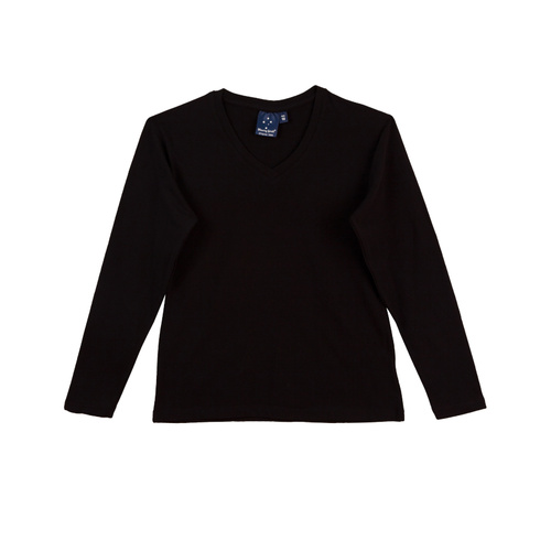 WORKWEAR, SAFETY & CORPORATE CLOTHING SPECIALISTS DISCONTINUED - Ladies' V-Neck L/S Tee