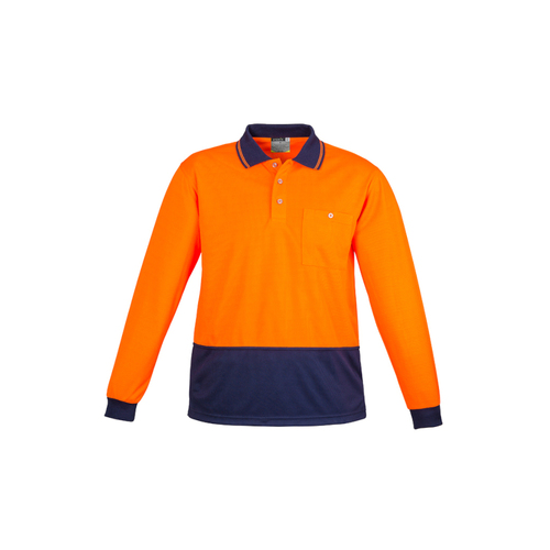 WORKWEAR, SAFETY & CORPORATE CLOTHING SPECIALISTS - Unisex Hi Vis Basic Spliced L/S Polo