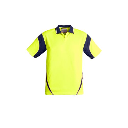 WORKWEAR, SAFETY & CORPORATE CLOTHING SPECIALISTS - Mens Hi Vis S/S Aztec Polo