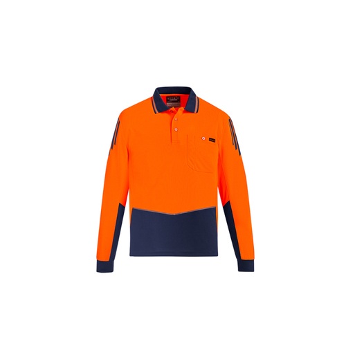 WORKWEAR, SAFETY & CORPORATE CLOTHING SPECIALISTS Mens Hi Vis Flux L/S Polo