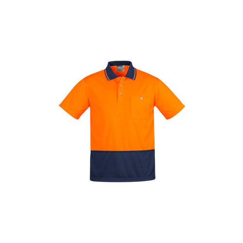 WORKWEAR, SAFETY & CORPORATE CLOTHING SPECIALISTS - Mens Hi Vis Comfort Back S/S Polo