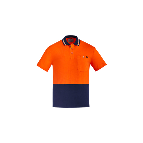 WORKWEAR, SAFETY & CORPORATE CLOTHING SPECIALISTS - Mens Hi Vis Cotton S/S Polo
