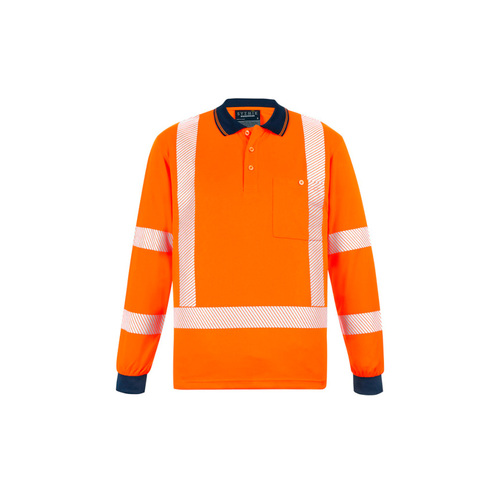 WORKWEAR, SAFETY & CORPORATE CLOTHING SPECIALISTS Unisex Hi Vis Segmented X Back NSW Rail Polo