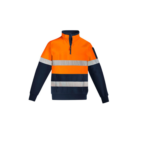 WORKWEAR, SAFETY & CORPORATE CLOTHING SPECIALISTS Mens Hi Vis 1/4 Zip Pullover - Hoop Taped