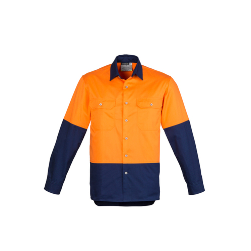 WORKWEAR, SAFETY & CORPORATE CLOTHING SPECIALISTS - Mens Hi Vis Spliced Industrial Shirt