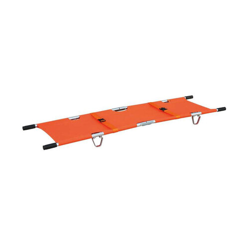 WORKWEAR, SAFETY & CORPORATE CLOTHING SPECIALISTS TREK BADGER II POLE STRETCHER, 2 FOLD, ALUMINIUM FRAME, 159KG LOAD LIMIT- GST FREE
