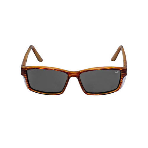 WORKWEAR, SAFETY & CORPORATE CLOTHING SPECIALISTS DISCONTINUED - TWISTER RS242 DBR.SM - Brown Woodgrain Frame, Smoke Lens - Professional Series