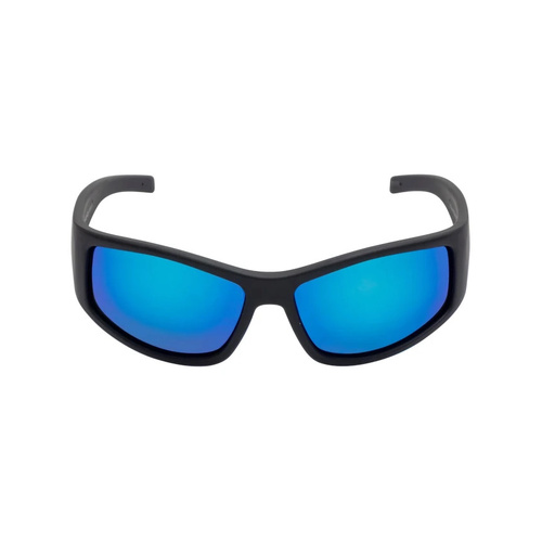 WORKWEAR, SAFETY & CORPORATE CLOTHING SPECIALISTS DISCONTINUED - FLEX RSU5507 MBL.B - Matt Black Frame, Blue Revo Lens - Unbreakable Safety Sunglasses