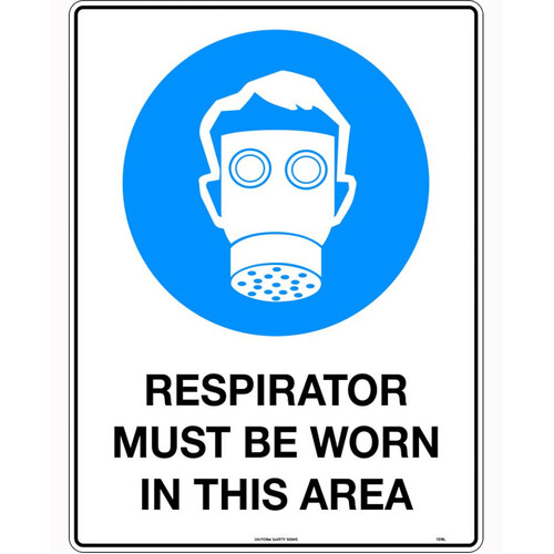 WORKWEAR, SAFETY & CORPORATE CLOTHING SPECIALISTS 140x120mm - Self Adhesive - Packet of 4 - Respirator Must be Worn