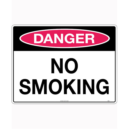 WORKWEAR, SAFETY & CORPORATE CLOTHING SPECIALISTS - 140x120mm - Self Adhesive - Packet of 4 - Danger No Smoking