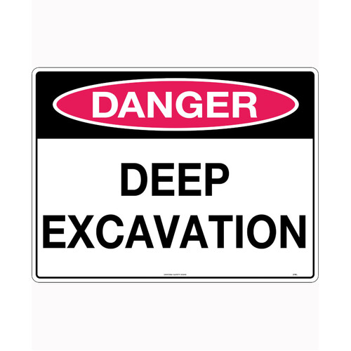 WORKWEAR, SAFETY & CORPORATE CLOTHING SPECIALISTS - 450x300mm - Metal - Danger Deep Excavation
