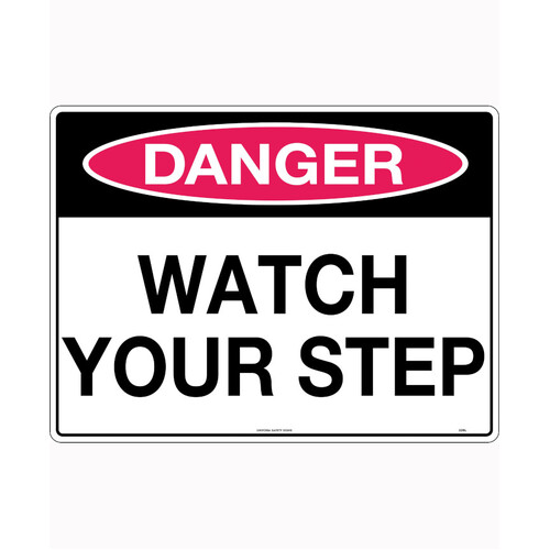 WORKWEAR, SAFETY & CORPORATE CLOTHING SPECIALISTS 240x180mm - Self Adhesive - Danger Watch Your Step