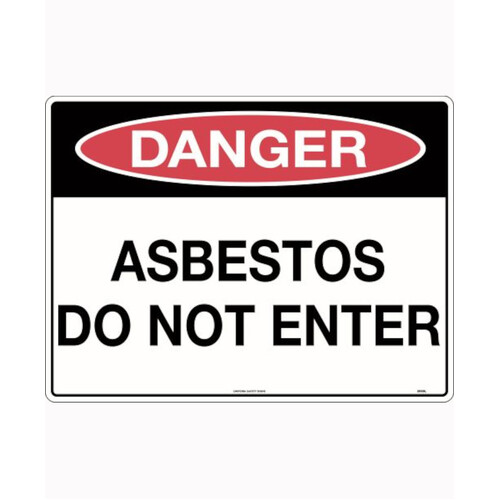 WORKWEAR, SAFETY & CORPORATE CLOTHING SPECIALISTS 600x400mm - Poly - Danger Asbestos Do Not Enter