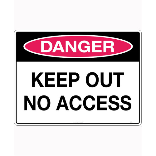 WORKWEAR, SAFETY & CORPORATE CLOTHING SPECIALISTS 600x400mm - Metal - Danger Keep Out No Access