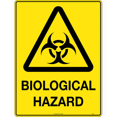 WORKWEAR, SAFETY & CORPORATE CLOTHING SPECIALISTS 140x120mm - Self Adhesive - Packet of 4 - Biological Hazard