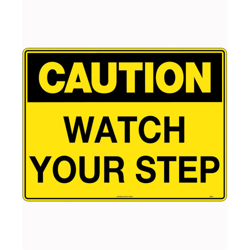 WORKWEAR, SAFETY & CORPORATE CLOTHING SPECIALISTS 600x400mm - Poly - Caution Watch Your Step