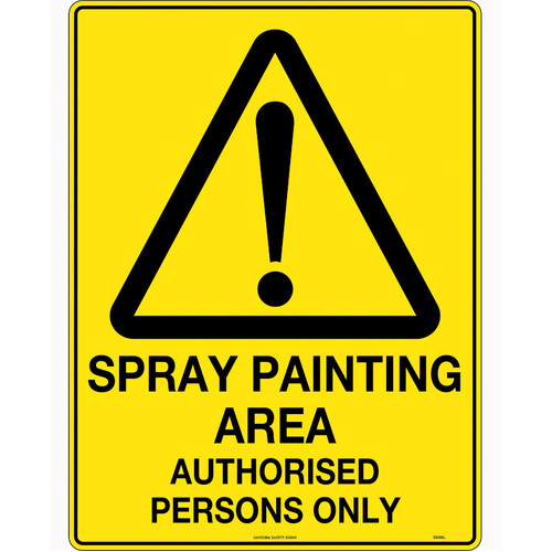 WORKWEAR, SAFETY & CORPORATE CLOTHING SPECIALISTS 600x400mm - Metal - Spray Painting Area Authorised Persons Only