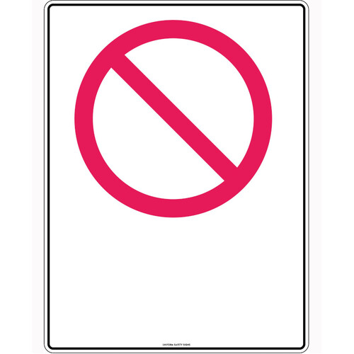 WORKWEAR, SAFETY & CORPORATE CLOTHING SPECIALISTS 600x400mm - Poly - Prohibition Blank