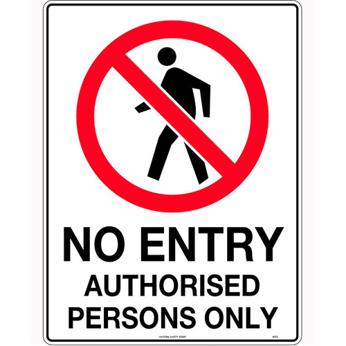 WORKWEAR, SAFETY & CORPORATE CLOTHING SPECIALISTS 200mm Disc - Self Adhesive - No Entry Pictogram