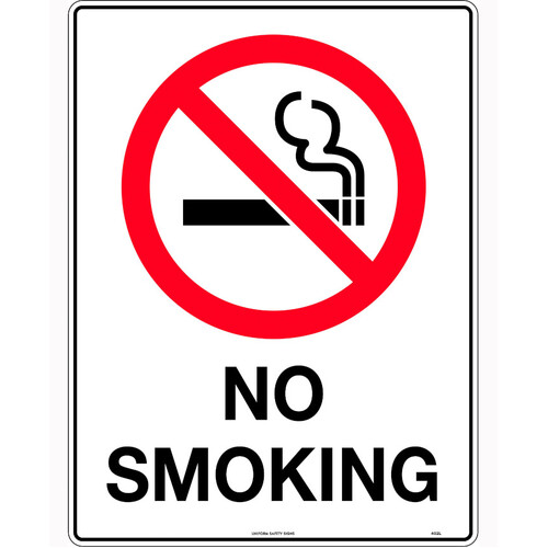 WORKWEAR, SAFETY & CORPORATE CLOTHING SPECIALISTS 200mm Disc - Self Adhesive - No Smoking Pictogram