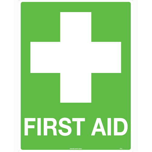 WORKWEAR, SAFETY & CORPORATE CLOTHING SPECIALISTS 200mm Disc - Self Adhesive -  First Aid Pictogram