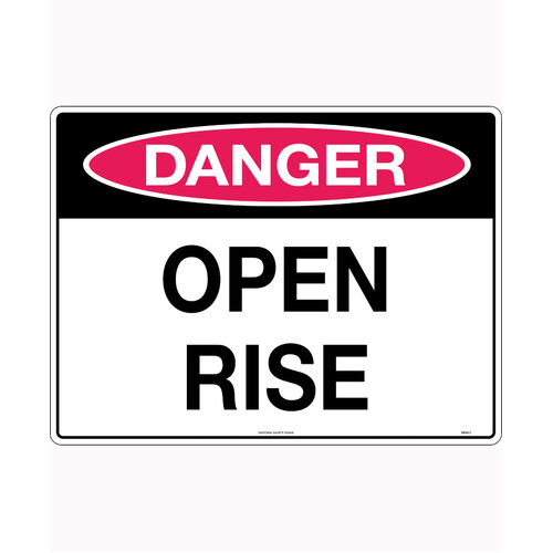 WORKWEAR, SAFETY & CORPORATE CLOTHING SPECIALISTS 600x400mm - Metal, Class 2 Reflective - Danger Open Rise